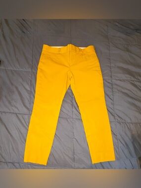Banana Republic Sloan Crop Pants Yellow Petite 2P Ankle